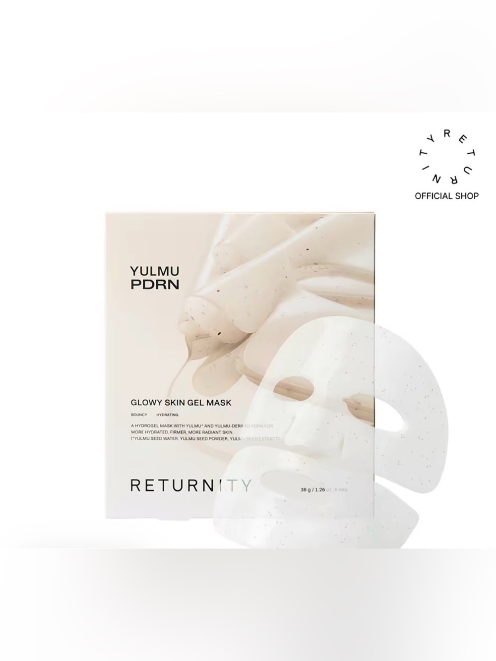 Yulmu PDRN Glowy Skin Gel Mask – Cream Hydrating Sheet Mask
